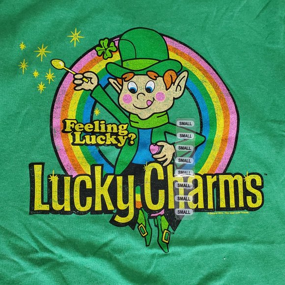 Delta Pro weight T-shirt Lucky Charms Feeling Lucky St. Patricks Day Green Sz S - Picture 3 of 7